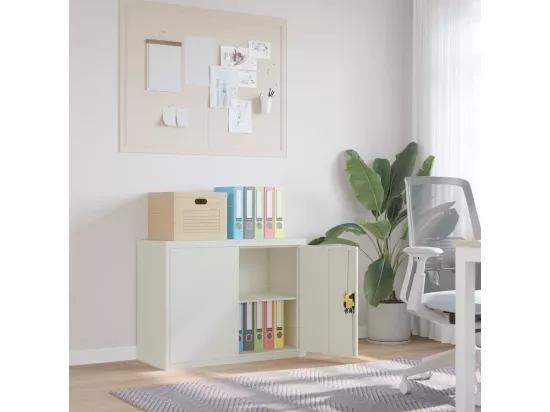 Classeur gris clair 90x40x70 cm acier
