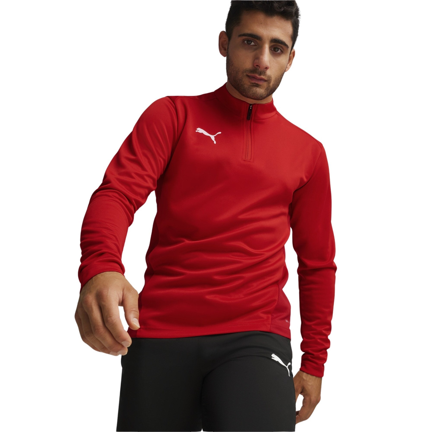 PUMA teamGOAL Trainingspak 1/4-Zip Rood Zwart Wit