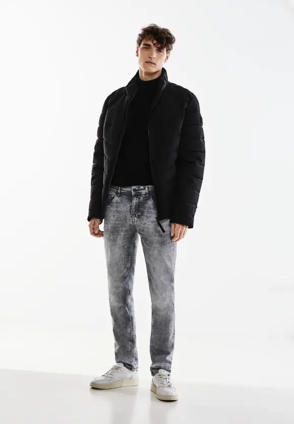 Skinny Fit Jeans - light grey random wash