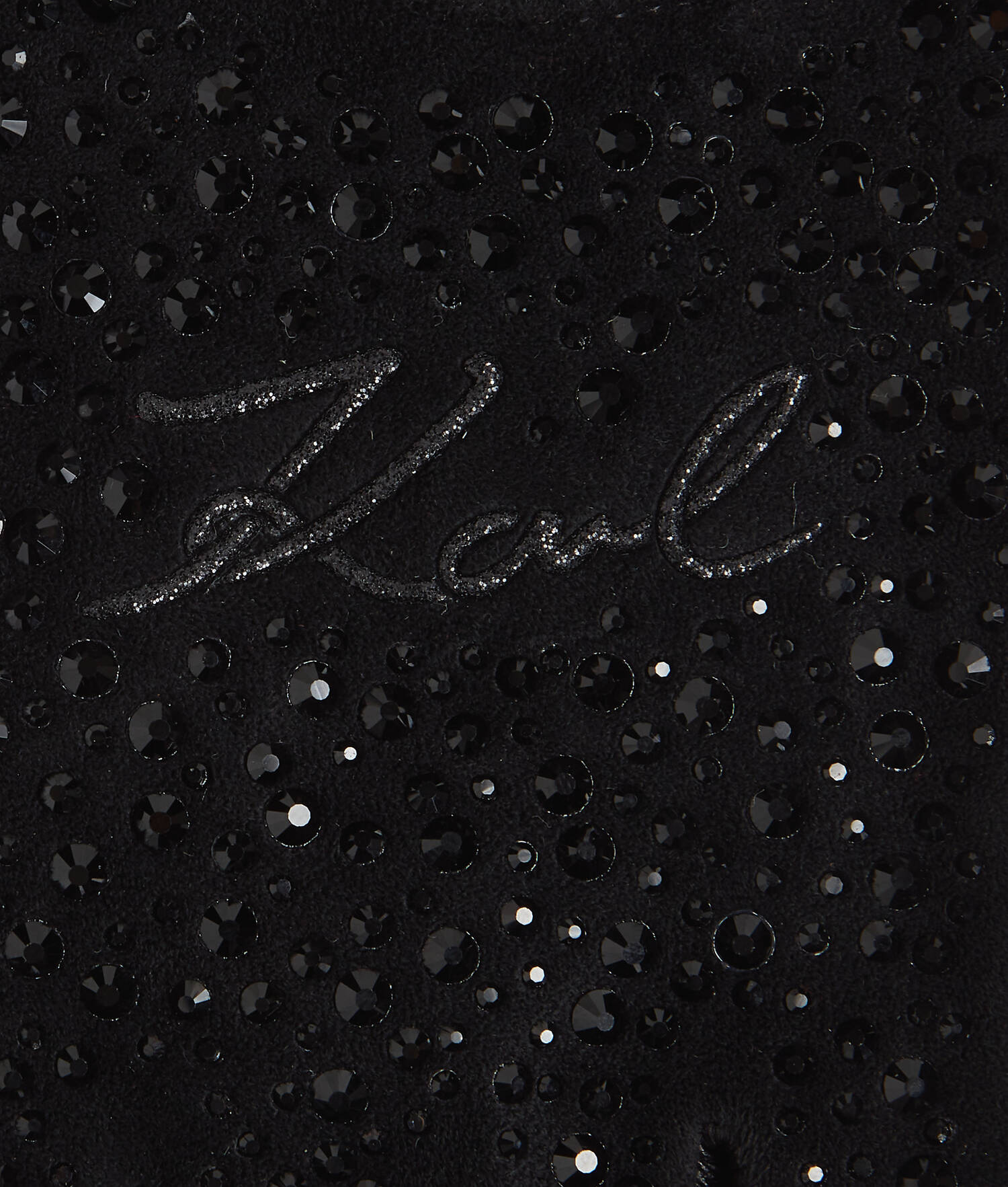 MITAINES PAILLETÉES K/SIGNATURE - Embellissement noir