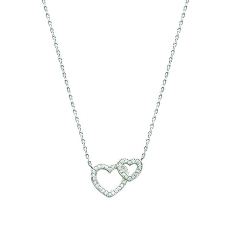 Collier Femme - Argent 925 - Oxyde de zirconium - Longueur : 45 cm