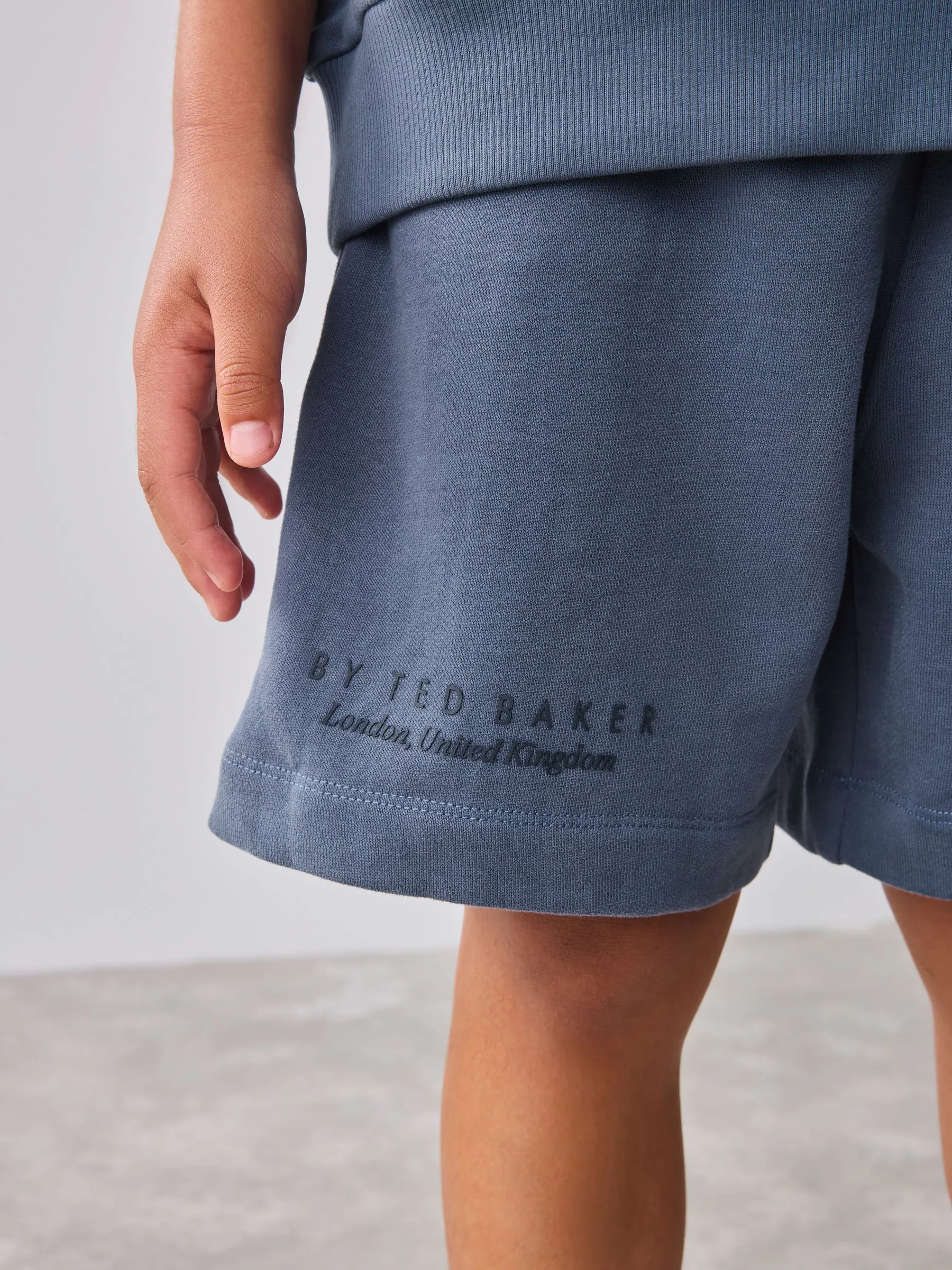 Baker by Ted Baker Blue Short Sleeve Hoodie and Shorts Set