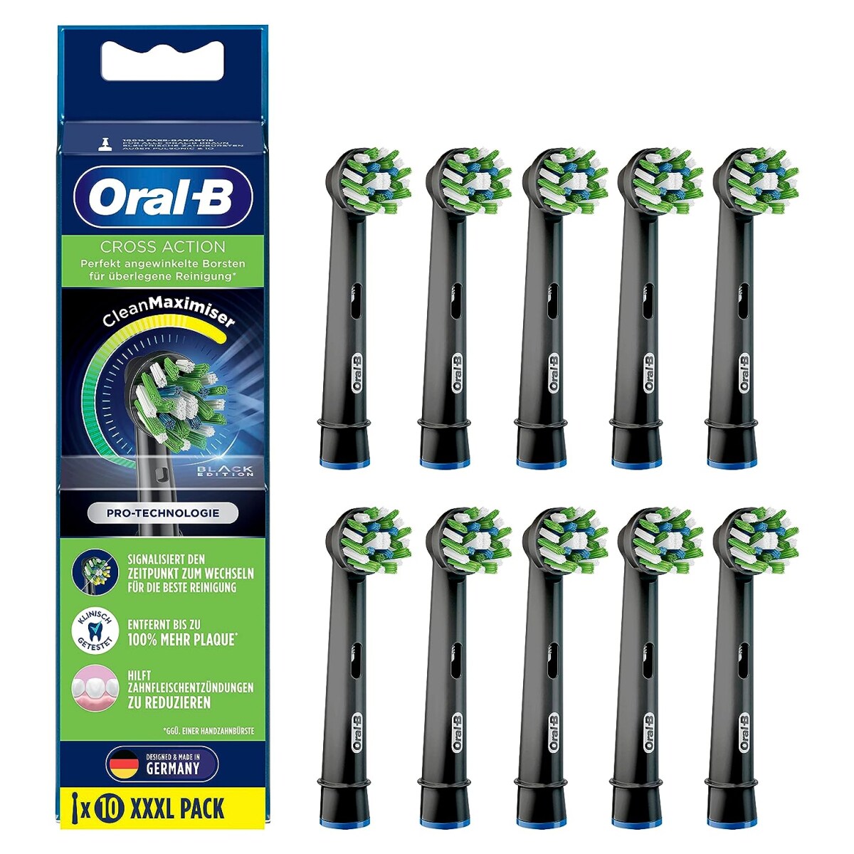 Oral-B EB50BRX-10 Pro CrossAction Ersatzbürsten black 10er Pack