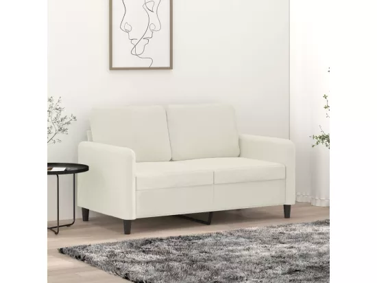 Canapé à 2 places Crème 120 cm Velours