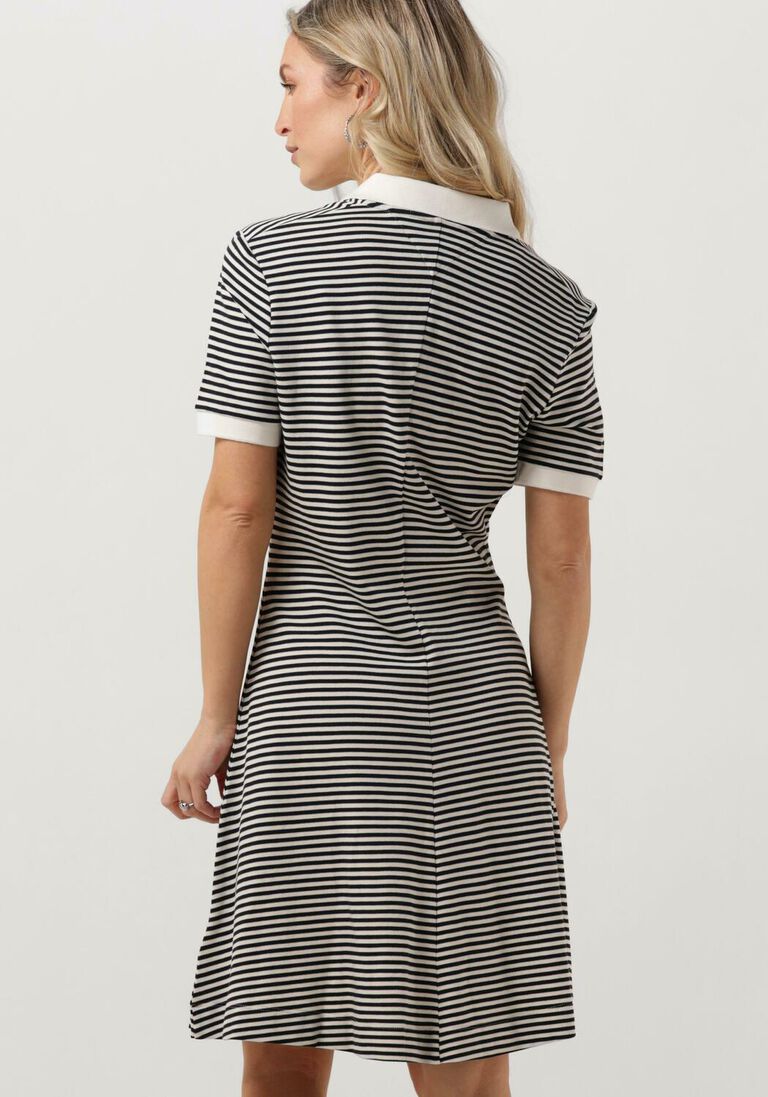 TOMMY HILFIGER blauw/wit gestreepte tommy hilfiger mini jurk f+f open plcktlycll polo dress