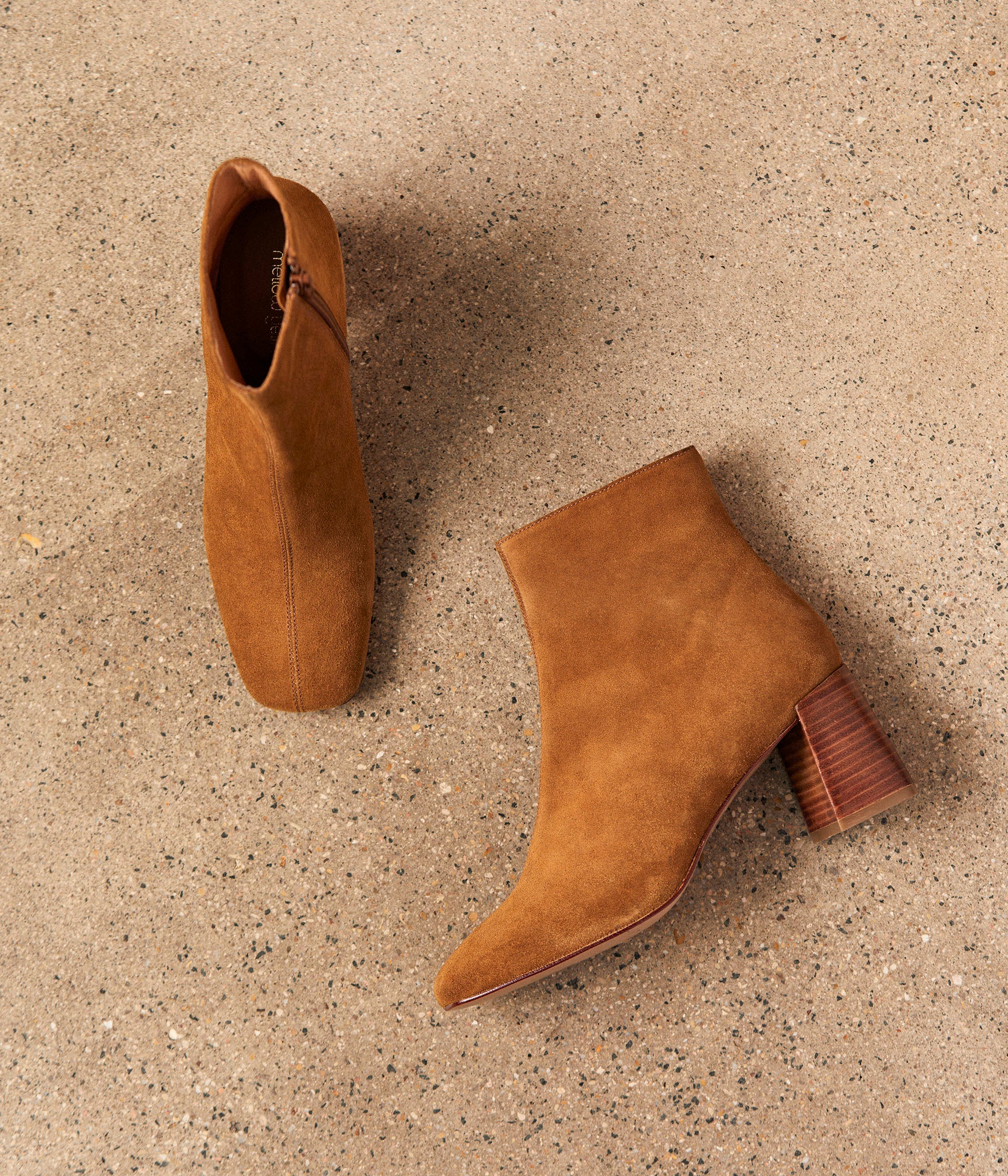 Boots tabac velours Célestine