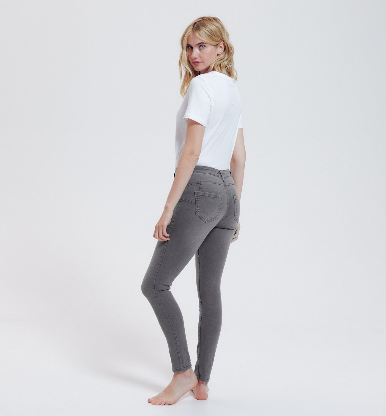 Jean skinny push up ERNEST - Jeans gris