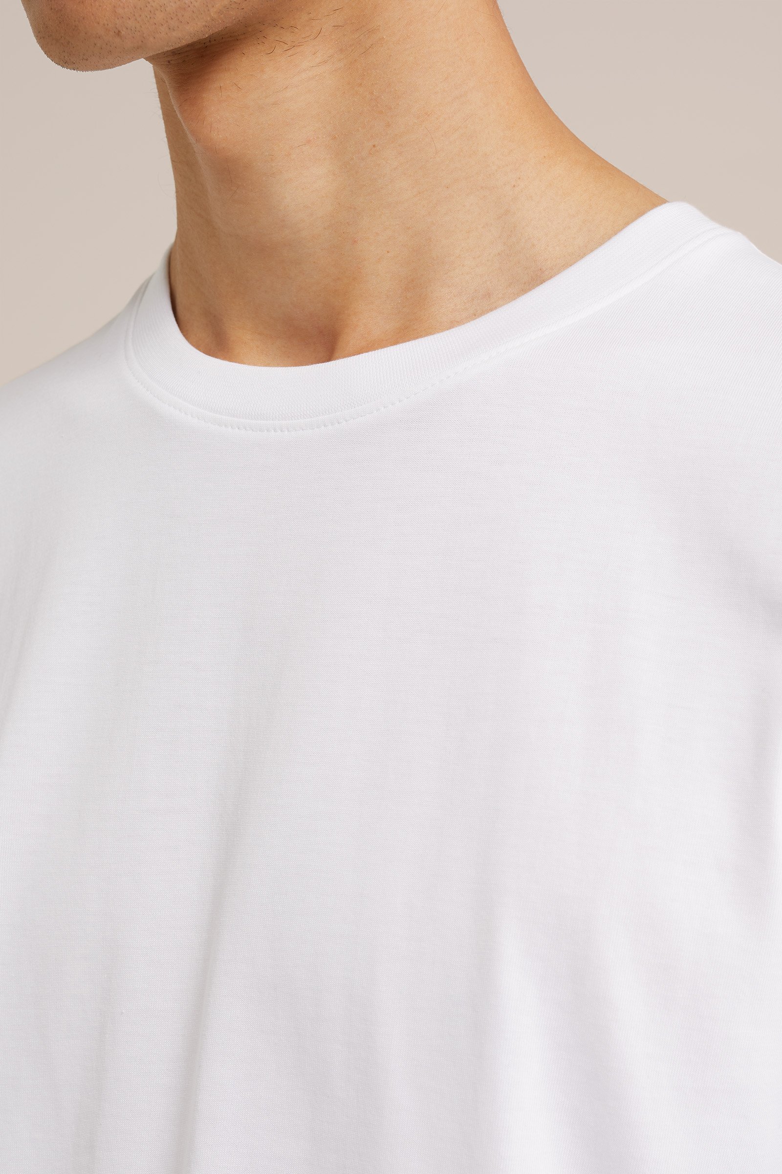 pima katoenen T-shirt WE Fashion Wit