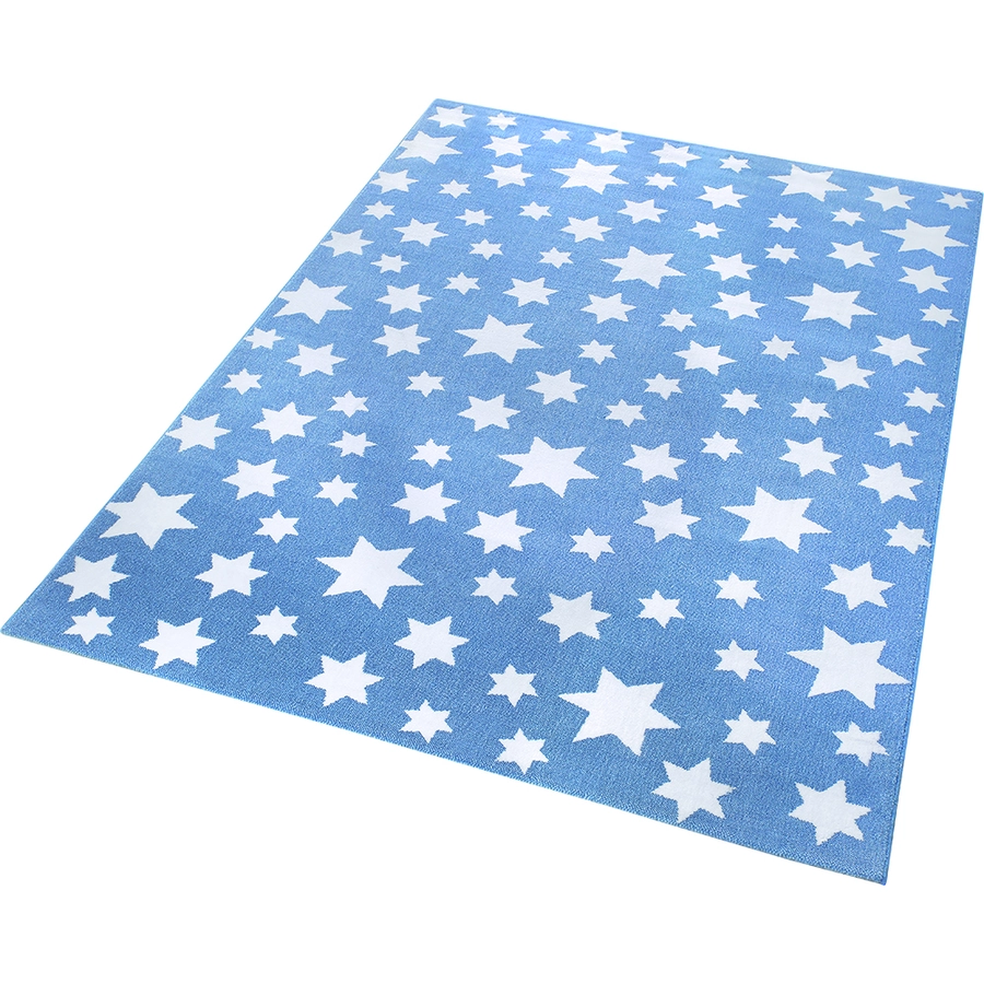 Wecon home Kinderteppich Jeans Star blau