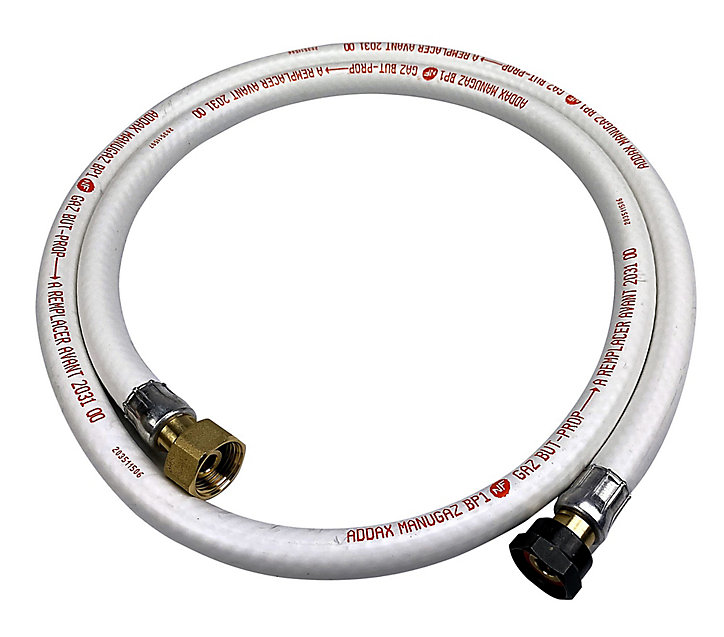 Flexible caoutchouc pour gaz butane/propane garantie 10 ans, 1 m
