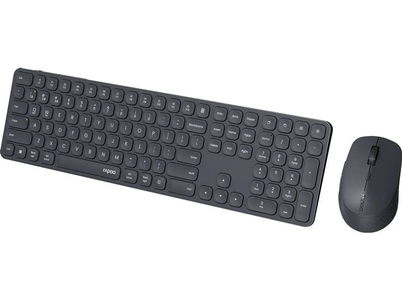 Rapoo Tastatur-Maus-Set 9810M ultraslim Kabelloses Desktop-Set mit Bluetooth 5.0