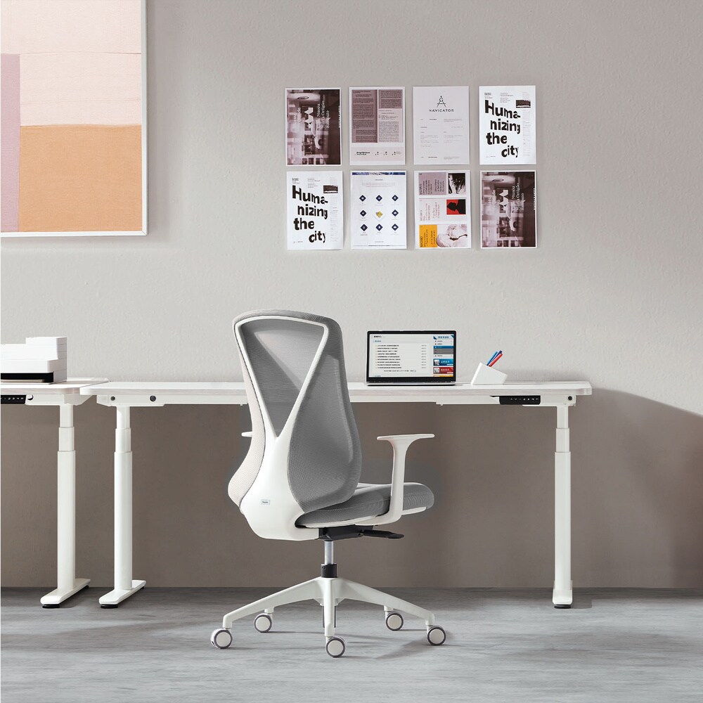 Profi Bürostuhl PAPIL PRO Stoff/Netzstoff mit Armlehnen (höhenverstellbar) hjh OFFICE