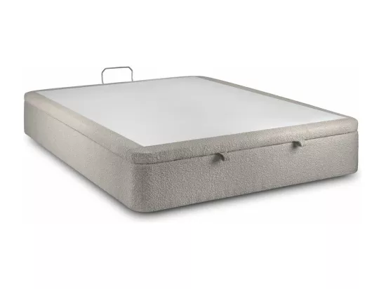 Sommier Coffre Bouclette Gris 200x200 H39cm