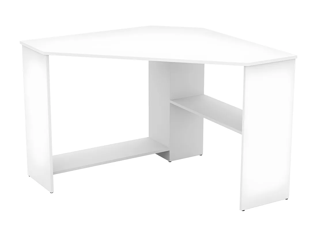 Bureau d'angle KARO coloris blanc, 80 x 73 x 80 cm