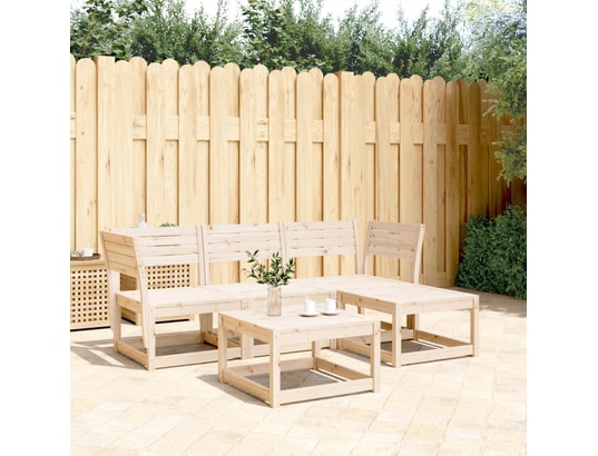 VIDAXL - Salon extérieur Salon de jardin 4 pcs bois massif de pin
