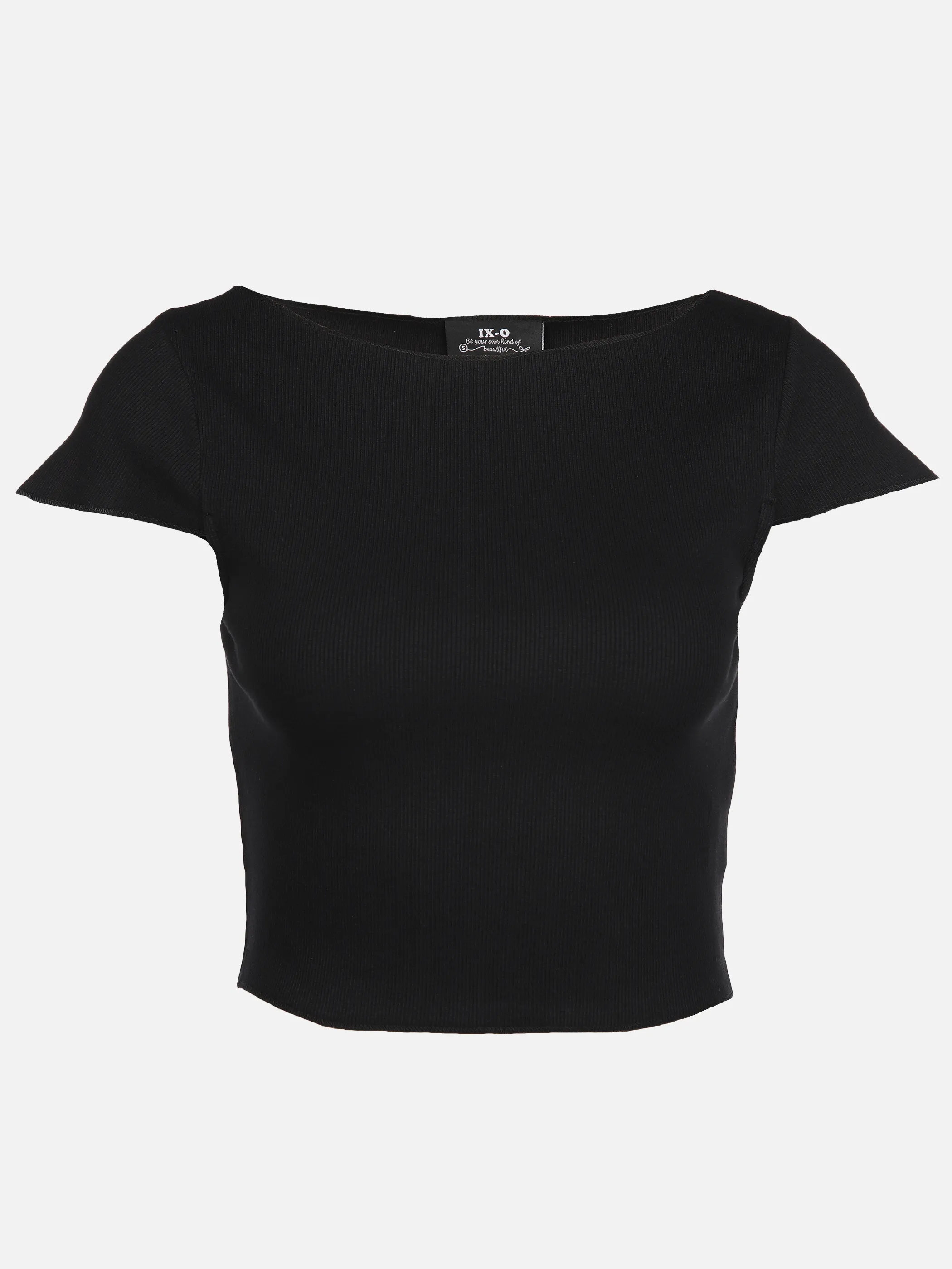 Damen Rippshirt im Cropped Style