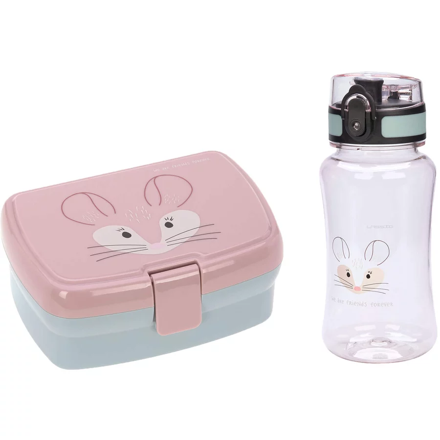 Lässig Kinderrucksack mit Brotdose & Trinkflasche About Friends rosa
