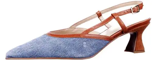 001387 Maripe jeans combi - maat 43 slingback jeans combi - maat 43 Calandschoen