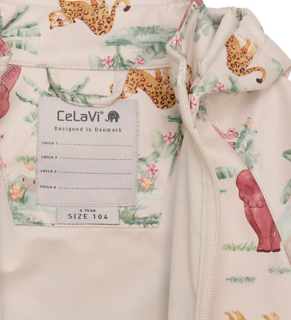 CeLaVi Softshelljacke - Brandied Apricot/Rosa m. Elefanten