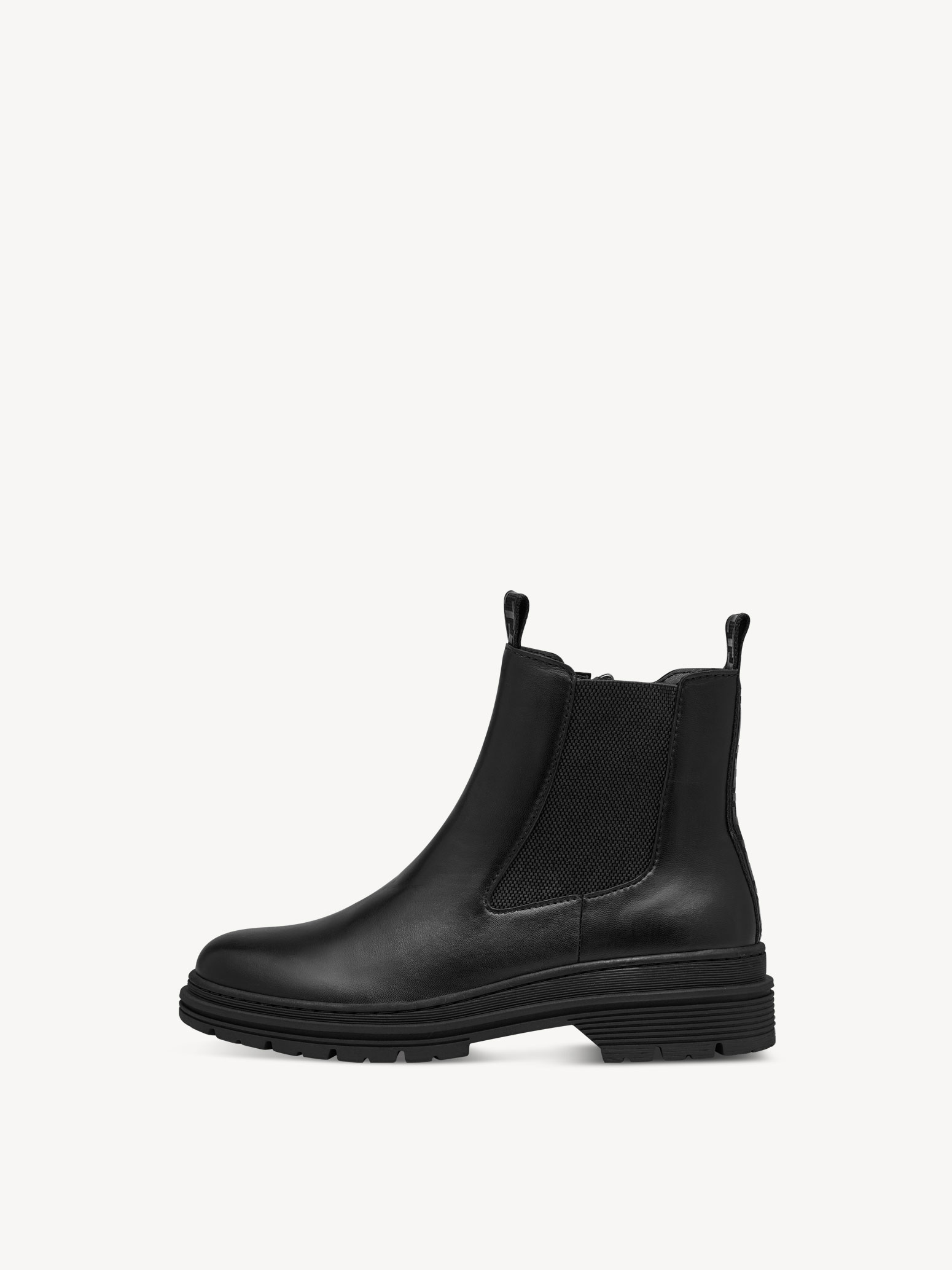 Leren Chelseaboot - zwart