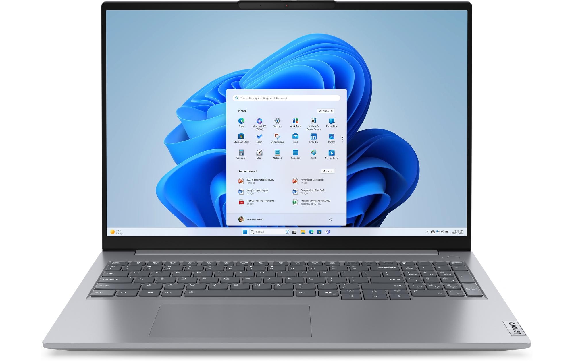 Lenovo Notebook »ThinkBook 16 G7 ARP (AMD)« 40,48 cm / 16 ″ AMD Ryzen 5 Radeon 512 GB SSD