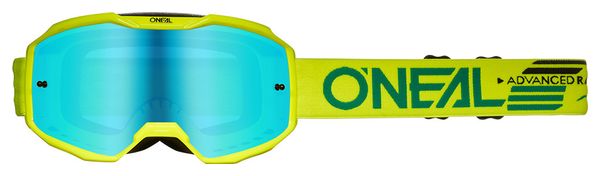Masque O'Neal B-10 Solid Jaune Ecran Radium Bleu