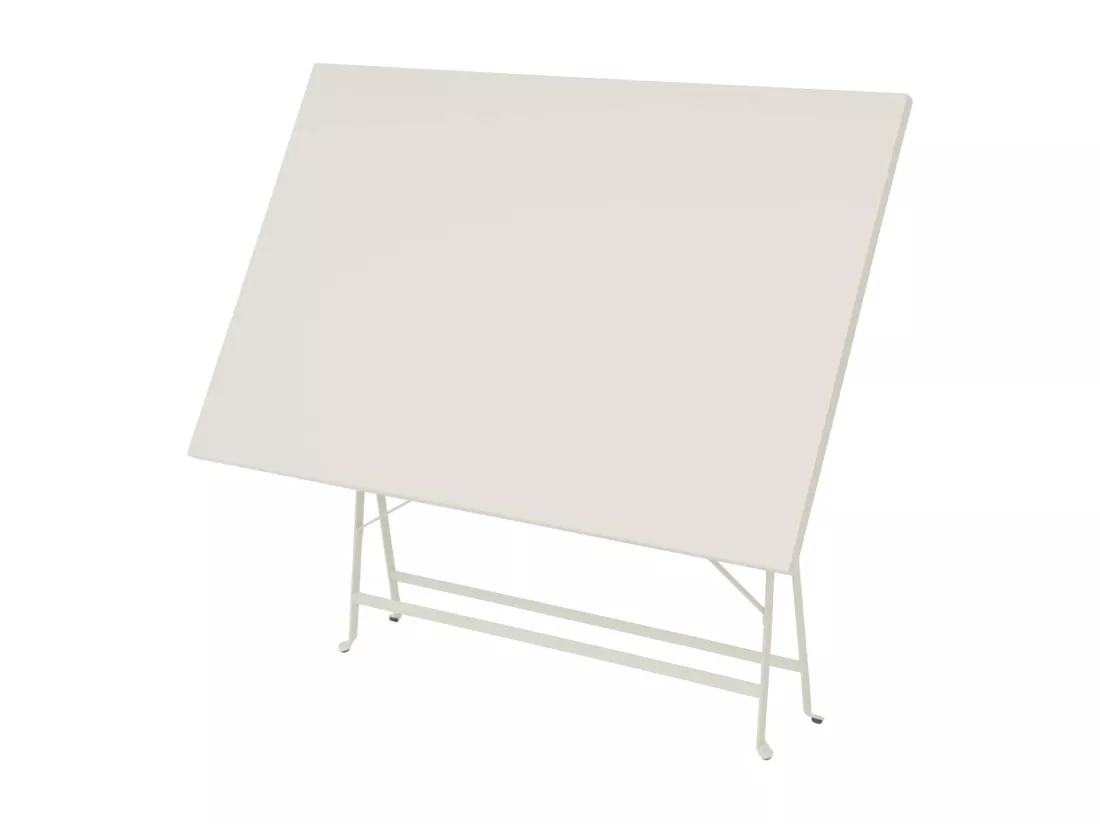 Table de jardin bistrot pliante métal + 4 assises 110 x 70cm. avec quatre chaises pliantes. acier thermolaqué