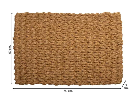 Tapis en corde de coco marron 90x60x3