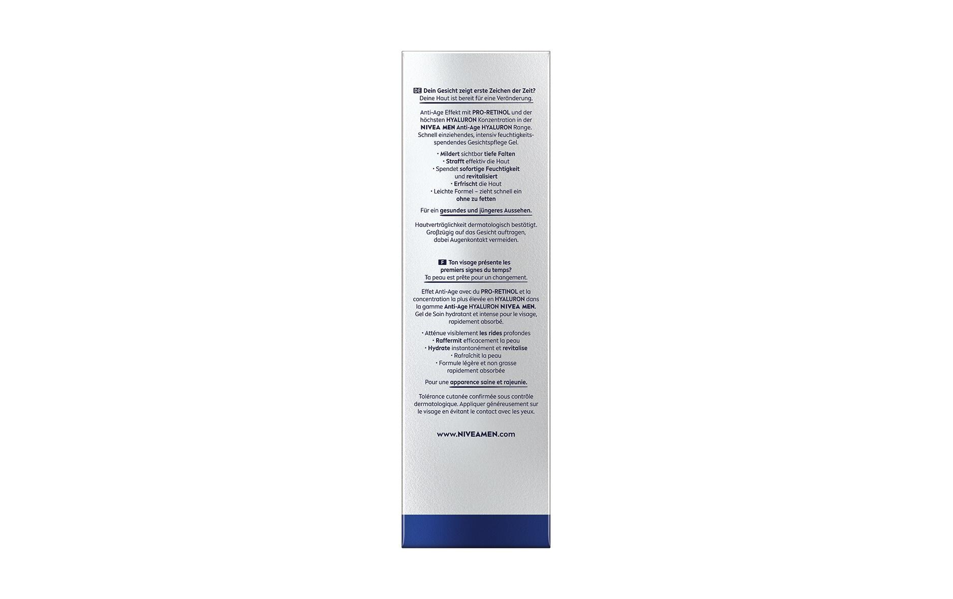 Gesichtsgel Anti-Age Hyaluron Hydro 50 mlTiefenwirksame Gesichtspflege für ein gesundes und jüngeres Aussehen