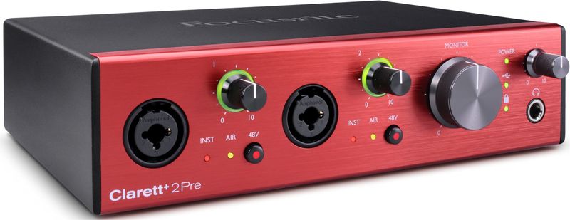 Focusrite Clarett+ 2Pre - USB-C Audio Interface - 10 in / 4 out