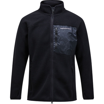 Peak Performance Pile Zip Fleecejacke Black Herren