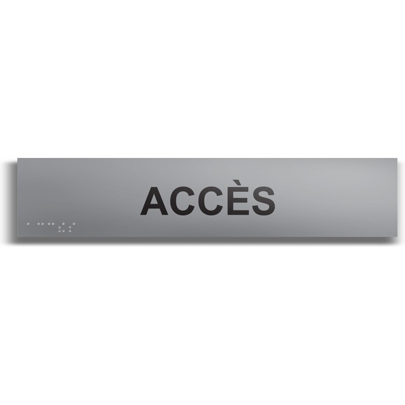 Accès - Plaque de porte en braille et relief - 25 x 5cm