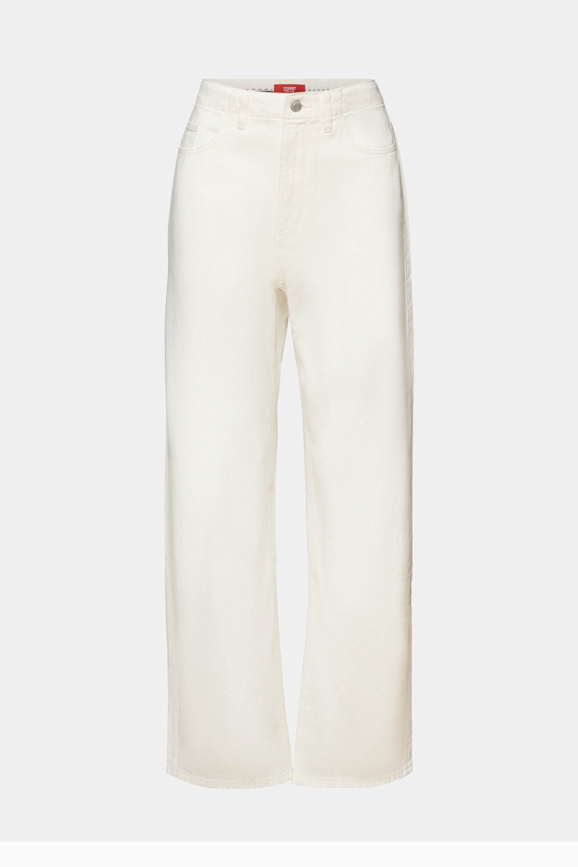 Pantalon en twill à jambes larges, 100% coton