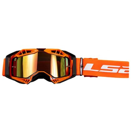 Masque cross LS2 AURA IRIDIUM VISOR 2024 - Noir / Orange