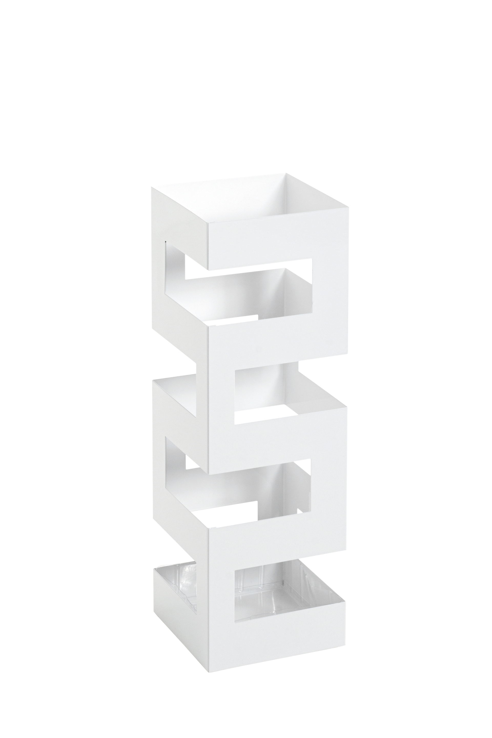 Schirmständer 16 x 48 x 16 cm Stahl weiß