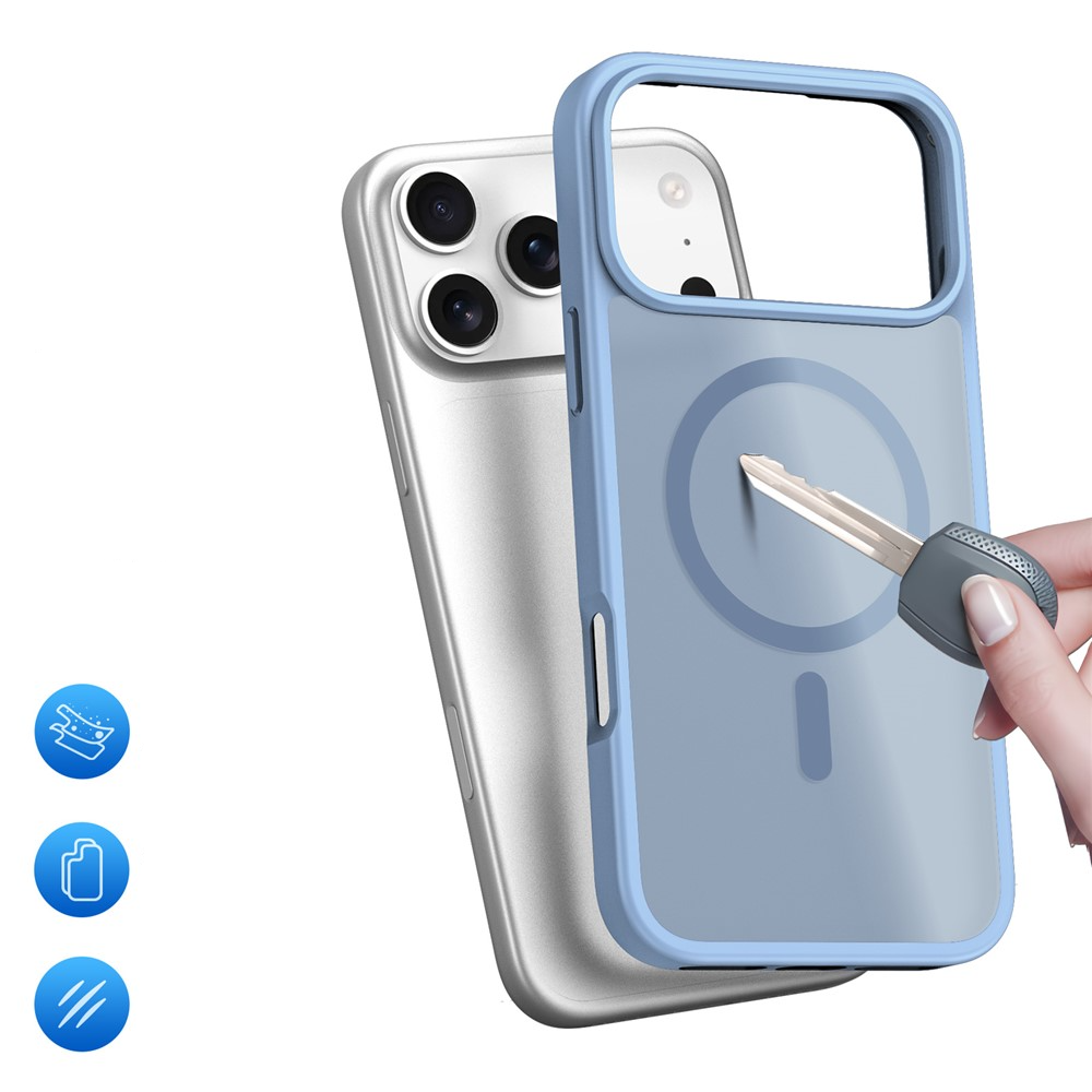 iPhone 17 Pro MagSafe Hybrid Hardcase Hülle mit TPU Bumper - Blau