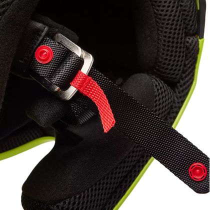 Casque cross Fox V1 STATK 2024 - Rouge / Jaune