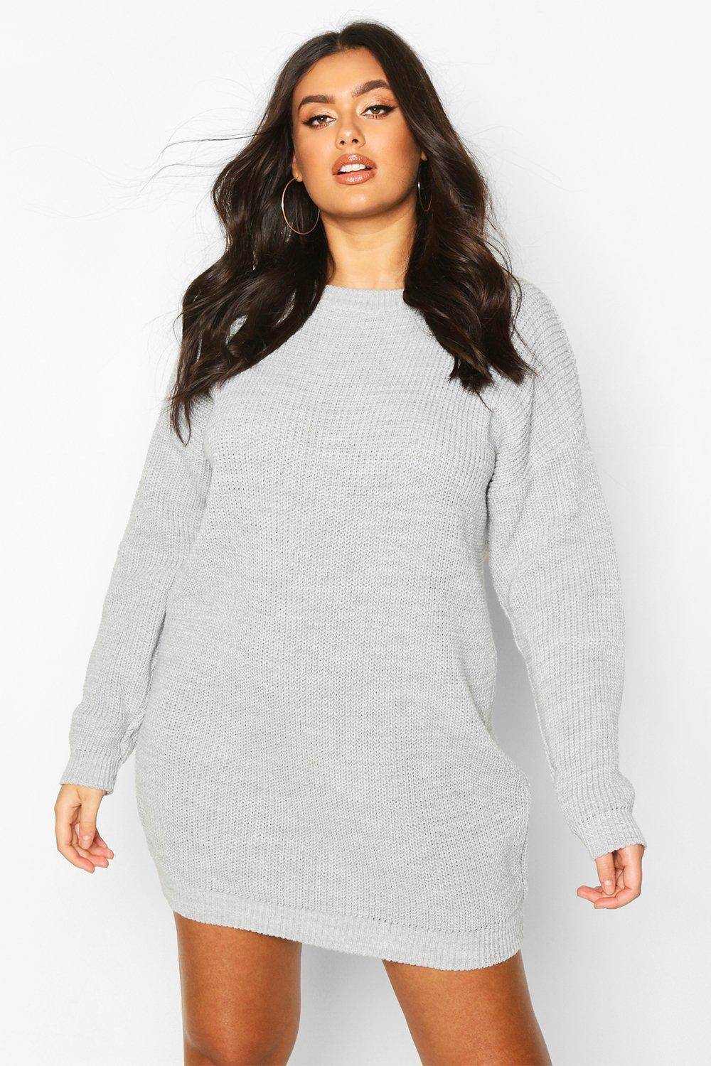 boohoo Plus Robe Pull à Col Rond