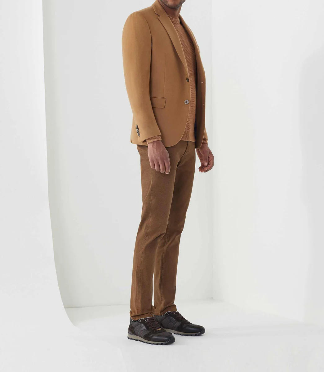 Veste casual avec cachemire camel 