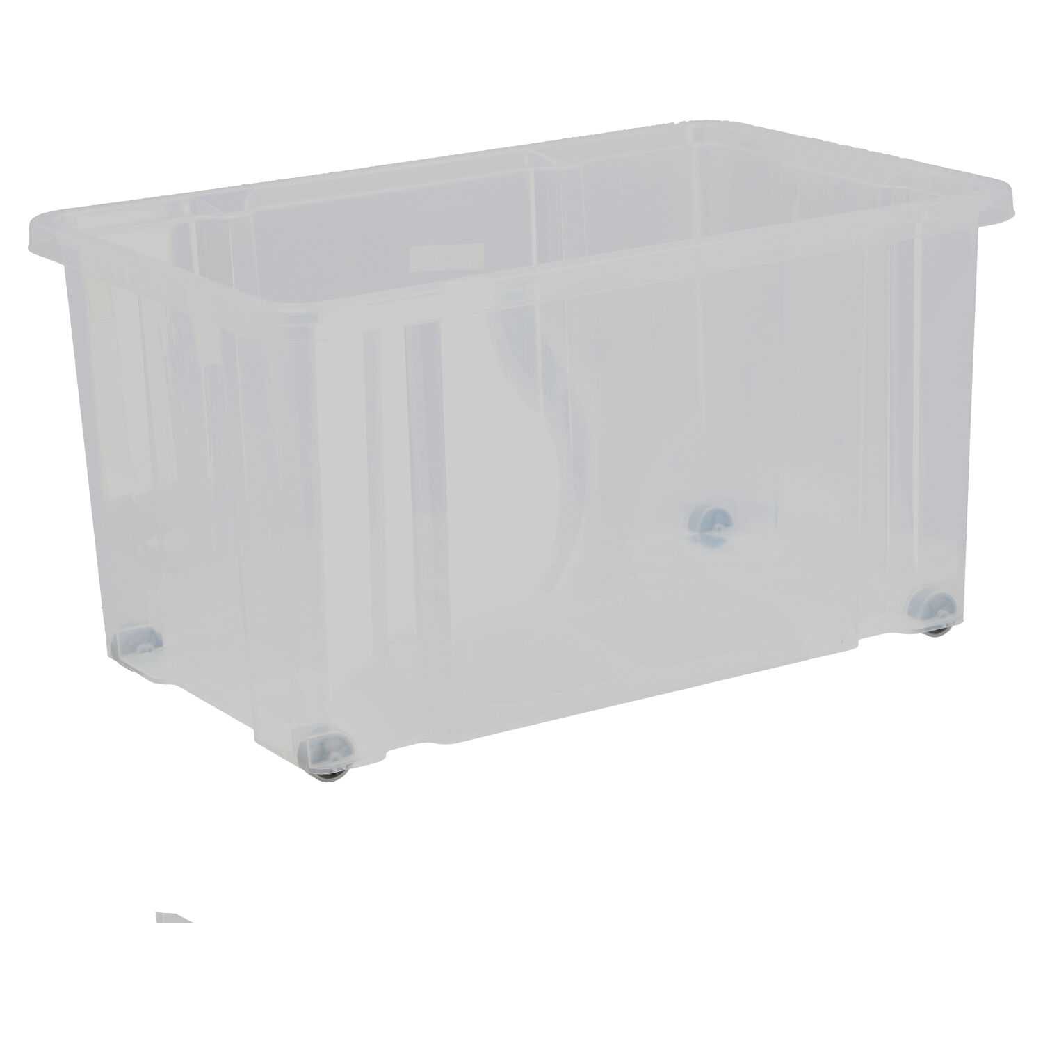 Aufbewahrungsbox 55L mit Deckel und Rollen