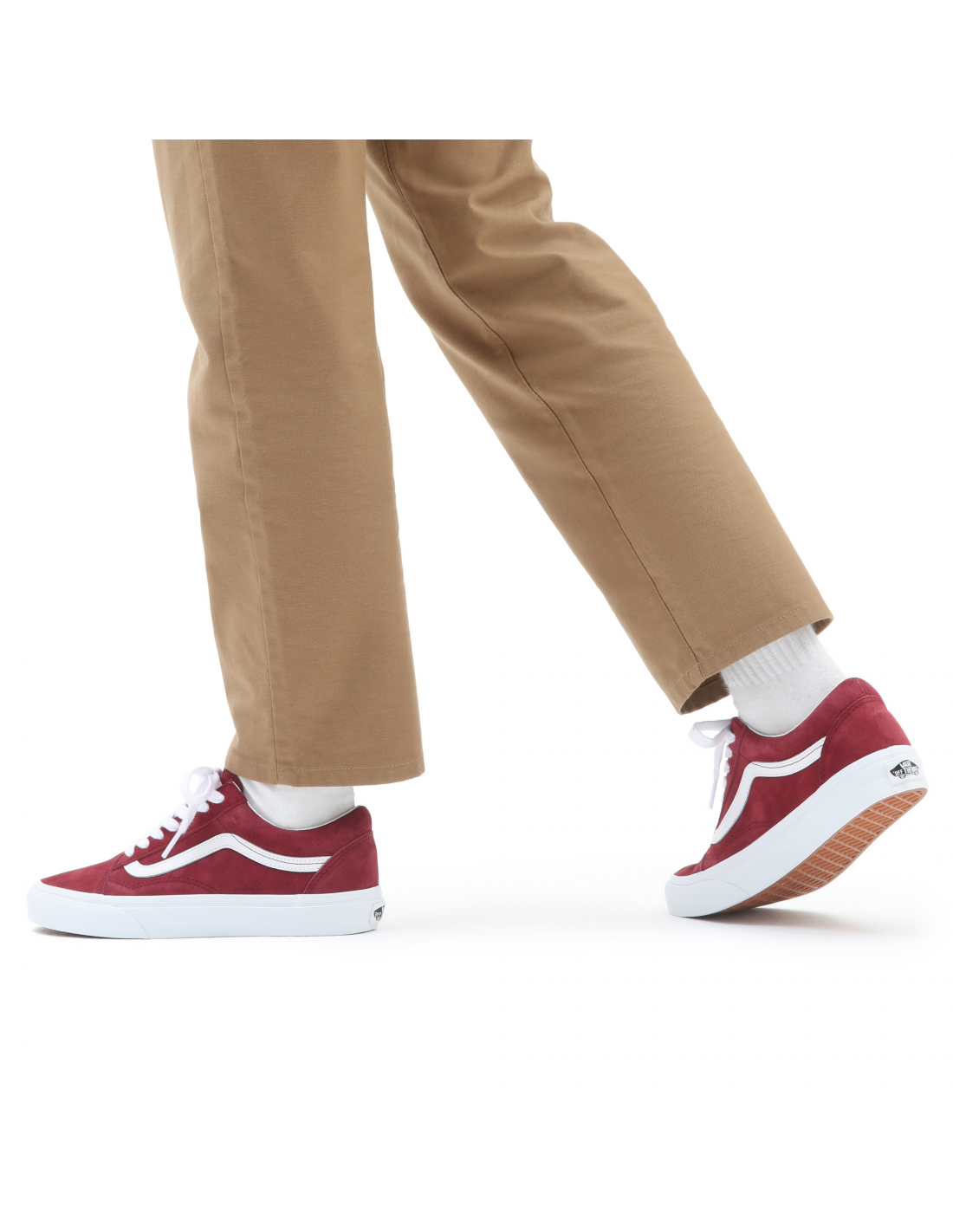 vans Sneakers femme ua old skool psde daim rouge
