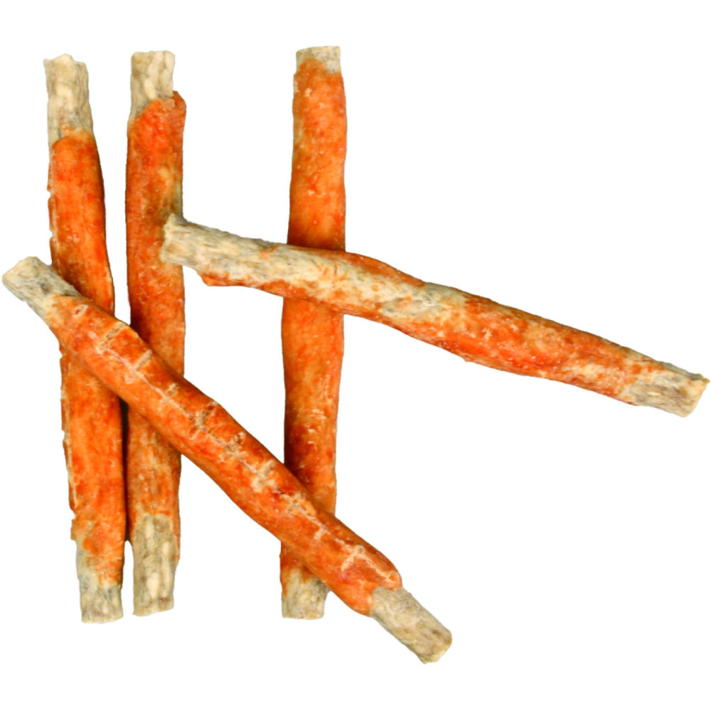 Friandises hapki petits bâtons de poulet 80 g pour chien