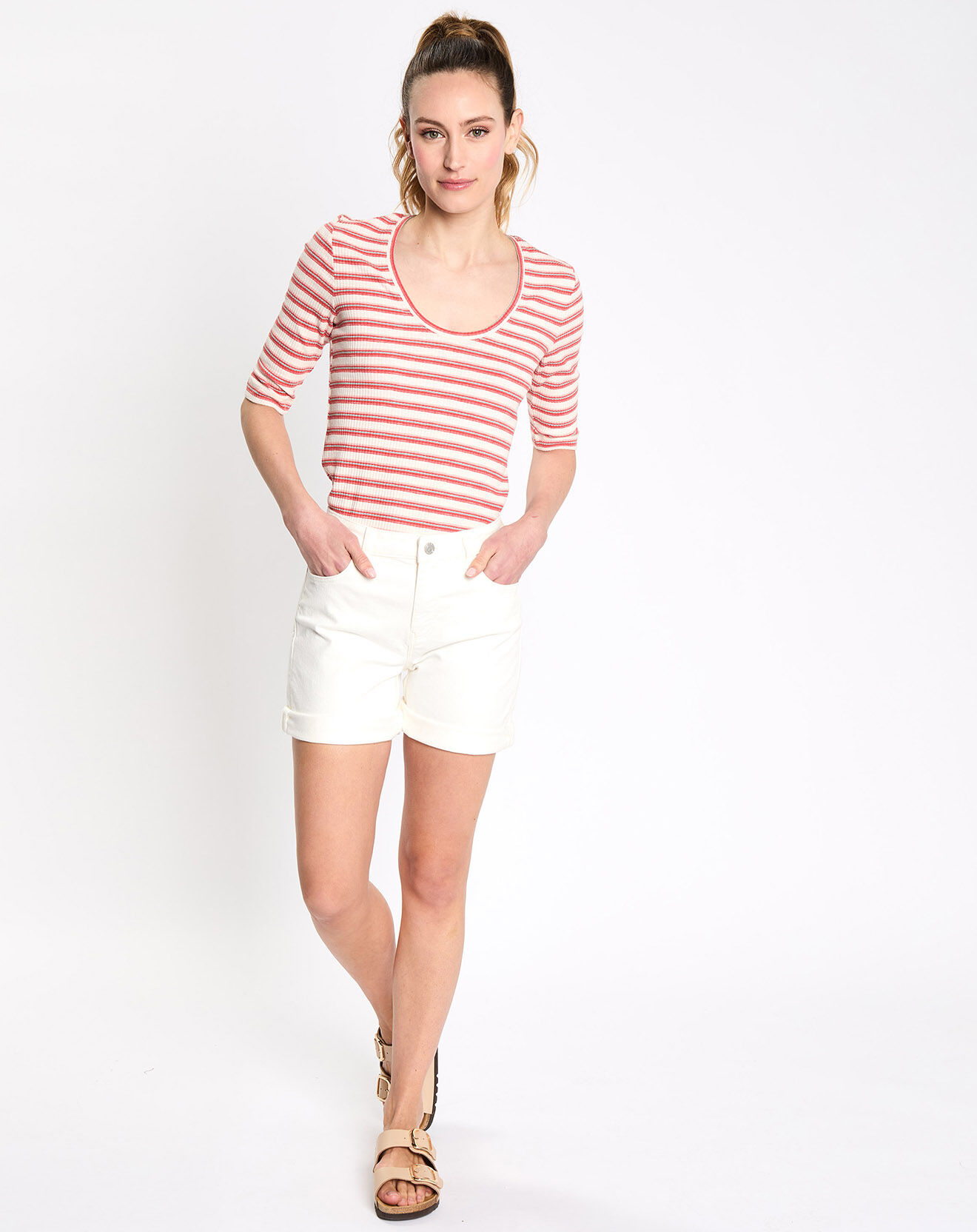 Esprit Short en denim blanc