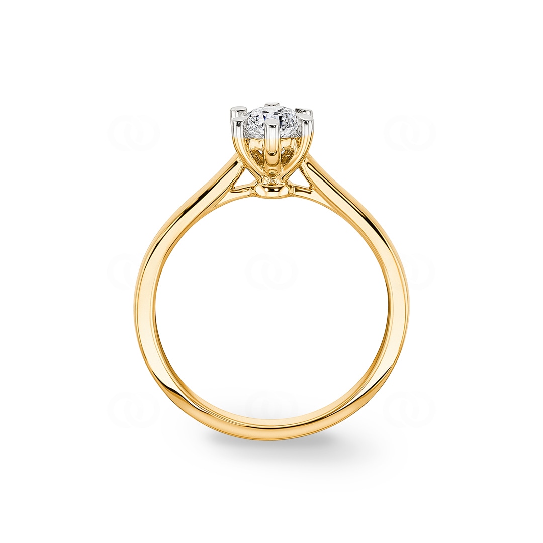 0.40ct Diamant Solitärring 750/18 K Gelbgold