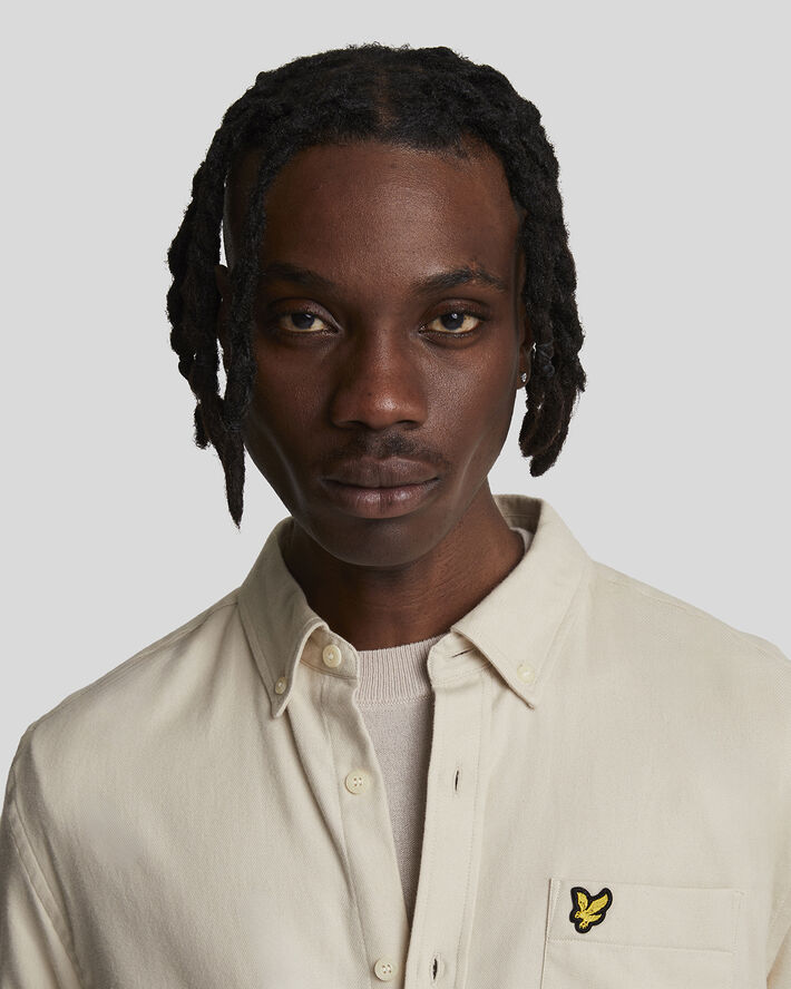 Lyle & Scott Plain Flannel Shirt W870 cove