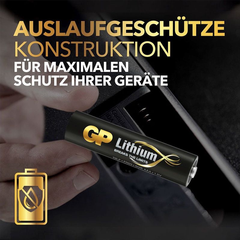 GP Batteries Lithium Primary AAA - 4 Wegwerpbatterij Alkaline