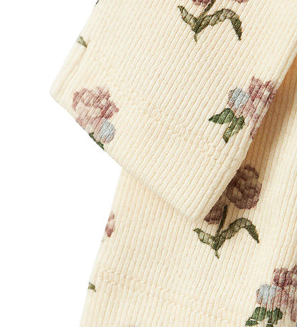 Lil' Atelier Leggings - Rib - NbfGavo - Turteltaube/Peony