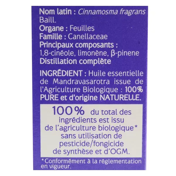 Óleo Essencial Orgânico Naturaactive Mandravasarotra 5ml