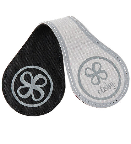 Cloby Reflex Klips - 2 st. - Schwarz/Grau