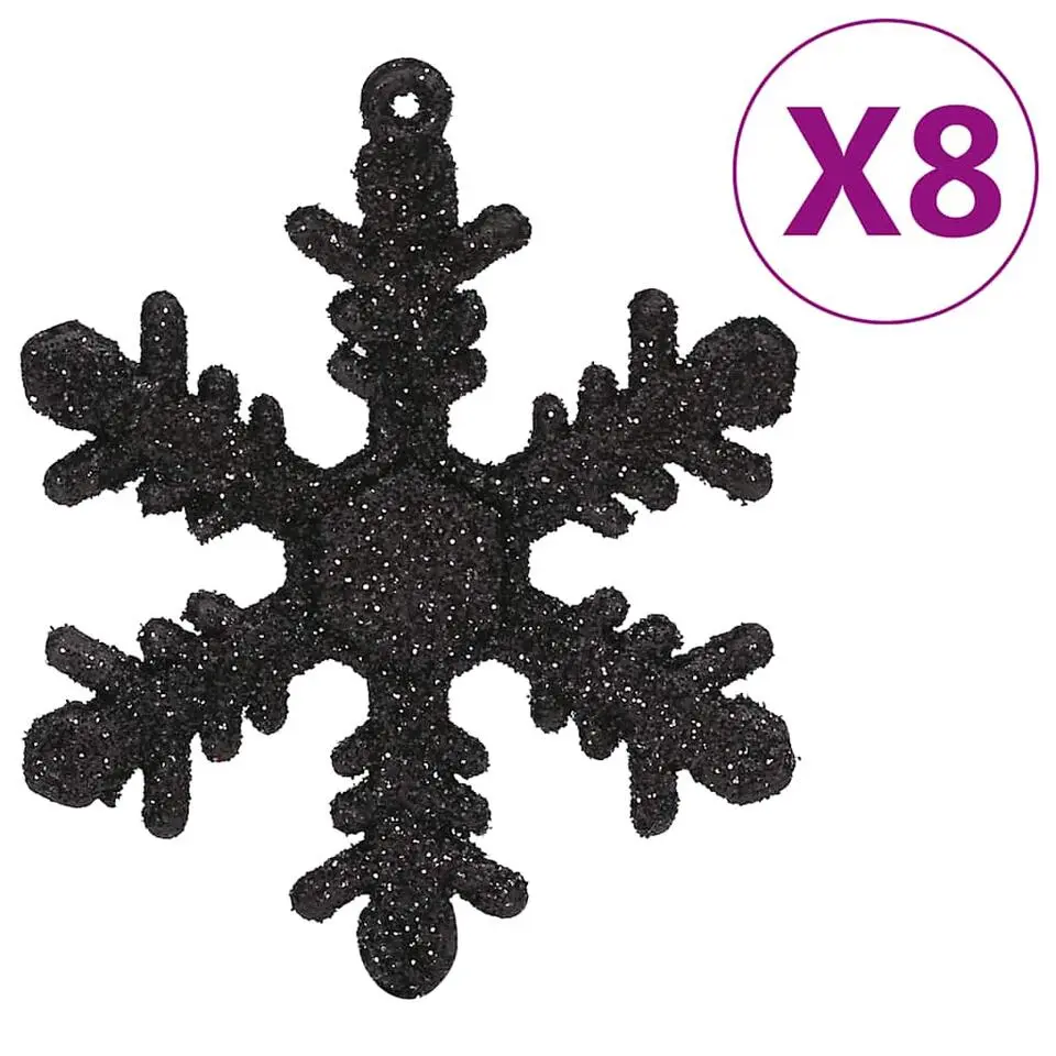 vidaXL - Kerstballenset - Zwart - Polystyreen